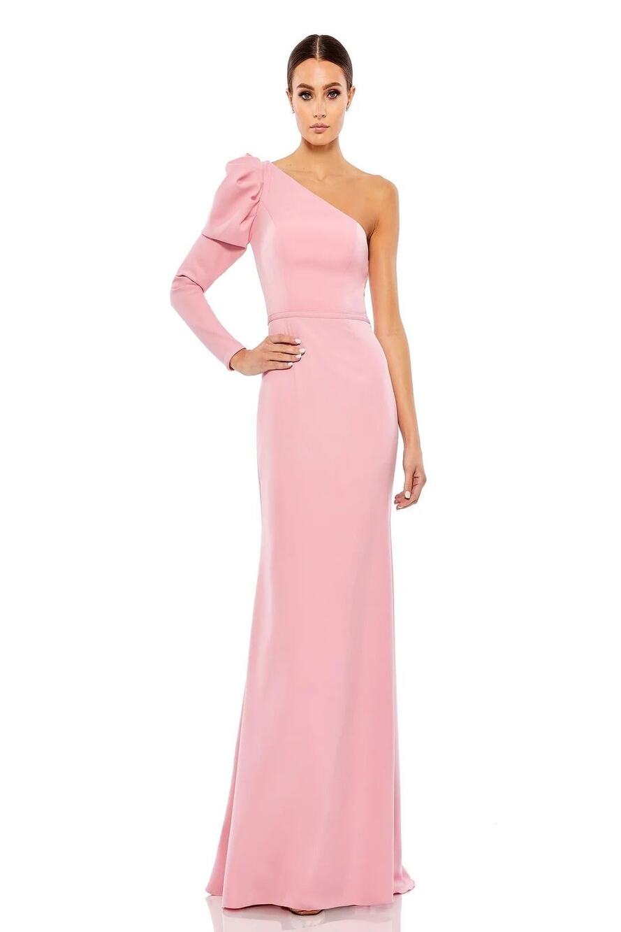 Mac Duggal Pink One Shoulder Trumpet Gown Size 0 NWT